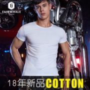 马克华菲 男士 精梳纯棉T恤 V领/圆领可选