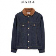 ZARA 男子绒毛内衬牛仔夹克