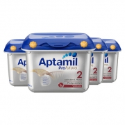 爱他美（Aptamil）  白金版 婴儿奶粉 2段 800g 4罐装 *2件