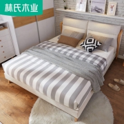 林氏木业 R272 布艺床 1.5*1.9m