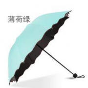雅宝妮 三折银胶晴雨伞 颜色随机