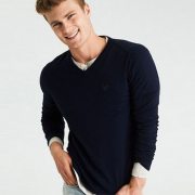 AMERICAN EAGLE 男士V领针织衫