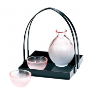 IROTA GLASS 廣田硝子 HO-3000 手工玻璃酒器提篮套装 樱花色
