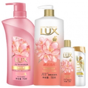 6日0点！LUX 力士 桃花洗浴套装（沐浴乳 720g+洗发乳 750ML+沐浴乳 100ml+洗发乳 100ml） *2件 62.6元包邮（前1分钟第2件0元）