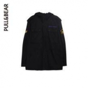 PullAndBear 男子棉质连帽派克外套