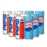PEPSI 百事 60/90年代纪念版可乐 汽水饮料 250ml *9罐 箱装