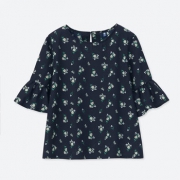 优衣库 女童 花式衬衫(短袖)