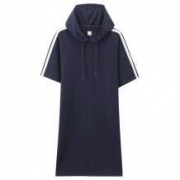 GIORDANO 佐丹奴连衣裙 撞色连帽纯棉卫衣裙*2件