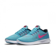 清仓神价 耐克 Nike Free Rn 女跑步鞋 经典湖蓝色