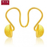 CHOW TAI FOOK 周大福 F194020 水滴足金黄金耳钉 2.7g 790.3元包邮（需用券）