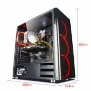 宁美国度 N3E-565T 六核i5 8500/1050Ti/8G DDR4/120G M.2/台式组 装电脑主机