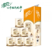 清风 原木纯品卷纸 240段3层10卷