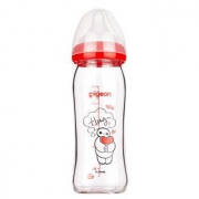 pigeon 贝亲 AA150 Disney 自然实感 宽口径玻璃彩绘奶瓶 240ml *2件 +凑单品