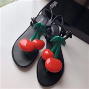 梅丽莎巴西 Melissa Solar IV 樱桃凉鞋夹趾平底女鞋 两色