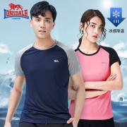 龙狮戴尔 情侣款冰感透气速干短袖t恤
