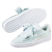 清爽薄荷绿！PUMA Basket Heart Canvas 女士运动鞋