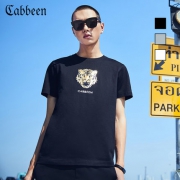 Cabbeen 卡宾 男士老虎头纯棉短袖T恤 多色