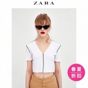 ZARA TRF女装短款T恤