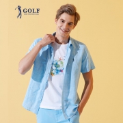 GOLF 高尔夫 男士亚麻短袖衬衫 3色