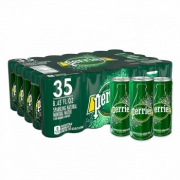 Perrier巴黎水 含气天然矿泉水250ML*35罐