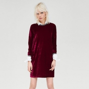 ZARA 天鹅绒连衣裙
