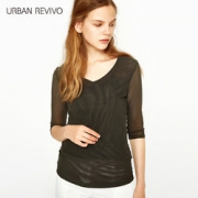 URBAN REVIVO WB12B4EN2004 女士中袖上衣