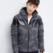 Jasonwood/坚持我的 男式拼接轻薄羊毛羽绒服