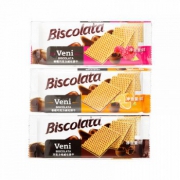 SOLEN biscolata  威化饼干榛子巧克力/巧克力/香橙巧克力50g*5袋