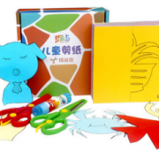 7.9包邮 ！儿童DIY剪纸 240张剪纸+2把剪刀+1固体胶
