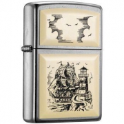 ZIPPO 之宝 29397 船与灯塔 煤油防风火机