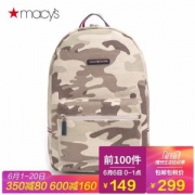 神价1折 Tommy Hilfiger 18新款 迷彩纹 男减震防压帆布双肩包