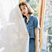韩都衣舍 夏装新款女装韩版休闲牛仔连衣裙