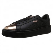 PUMA 彪马 Basket Platform Metallic 女士厚底板鞋