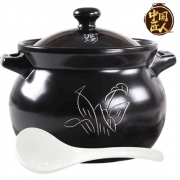 泥火匠 家用手工刻花砂锅 5L大容量