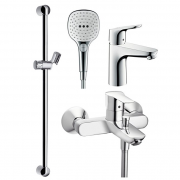 汉斯格雅（Hansgrohe）  飞雨 select120手持花洒+福柯斯面盆龙头套餐