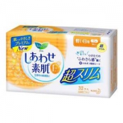 日本进口 花王KAO乐而雅（laurier）F系列 丝薄透气不黏腻贴身干爽卫生巾 日用17cm*32片 *7件