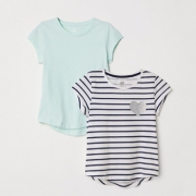 H＆M 夏季新款女童短袖2件装