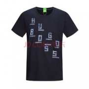 HUGO BOSS 雨果博斯 18春夏新款 男士黑色棉质休闲短袖T恤 50372468 001 M