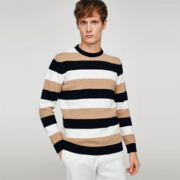 14日22点：ZARA  男士宽条纹针织衫