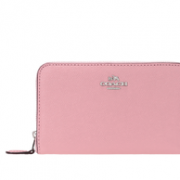 COACH   粉色中号长款钱夹