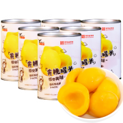 鹰金钱 黄桃罐头425g*6罐 日期新鲜
