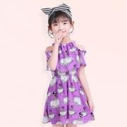 紫懿嫁衣女童吊带连衣裙