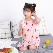 顶瓜瓜 女童纯棉草莓印花家居裙