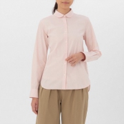 MUJI无印良品 女式棉平纹圆领衬衫