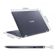 华硕(ASUS) 畅370骁龙本 360°翻转二合一 13.3英寸笔记本电脑(高通骁龙处理器 8G 256GUFS )星空灰