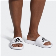 Adidas阿迪达斯 大Logo 男士澡堂鞋 白色