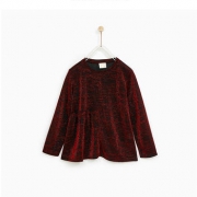 ZARA 童装女童 金属色罩衫