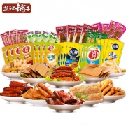 盐津铺子 鱼豆腐素肉凤爪等18款零食大礼包 1001g 2款