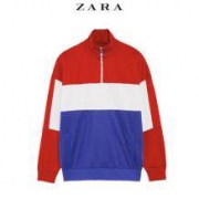 ZARA 男士色块拼接运动茄克