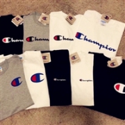Ins同款  champion冠军潮牌Logo 女士圆领经典刺绣T恤CW-MS321   三色